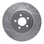 R1 05-23 Chrysler 300 Front Left Drilled & Slotted Silver Brake Rotor