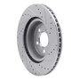 R1 05-23 Chrysler 300 Front Left Drilled & Slotted Silver Brake Rotor