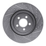 R1 05-23 Chrysler 300 Front Left Drilled & Slotted Silver Brake Rotor