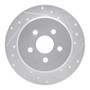 R1 95-03 Chrysler PT Cruiser Rear Right Drilled & Slotted Silver Brake Rotor