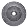 R1 73-93 Ford E-150 Econoline Front Left Drilled & Slotted Silver Brake Rotor