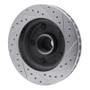 R1 73-93 Ford E-150 Econoline Front Left Drilled & Slotted Silver Brake Rotor