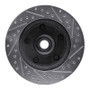 R1 73-93 Ford E-150 Econoline Front Left Drilled & Slotted Silver Brake Rotor