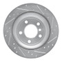 R1 06-20 BMW 430I Gran Coupe Rear Left Drilled & Slotted Silver Brake Rotor
