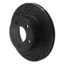 R1 80-89 American Motors Eagle Front Left Drilled & Slotted Black Brake Rotor