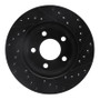 R1 80-89 American Motors Eagle Front Left Drilled & Slotted Black Brake Rotor