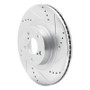 R1 04-25 Scion FR-S Front Right Drilled & Slotted Silver Brake Rotor
