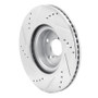 R1 04-25 Scion FR-S Front Right Drilled & Slotted Silver Brake Rotor