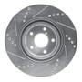 R1 04-25 Scion FR-S Front Right Drilled & Slotted Silver Brake Rotor