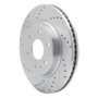 R1 07-17 Buick Enclave Front Left Drilled & Slotted Silver Brake Rotor