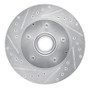 R1 93-95 Chevrolet G10 Front Left Drilled & Slotted Silver Brake Rotor