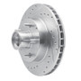 R1 93-95 Chevrolet G10 Front Left Drilled & Slotted Silver Brake Rotor