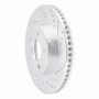 R1 02-07 Chevrolet Equinox Front Right Drilled & Slotted Silver Brake Rotor
