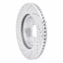 R1 02-07 Chevrolet Equinox Front Right Drilled & Slotted Silver Brake Rotor