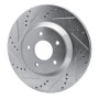 R1 88-96 Chevrolet Corvette Right Front Drilled & Slotted Silver Brake Rotor