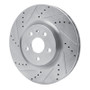 R1 09-17 Buick Regal Front Left Drilled & Slotted Silver Brake Rotor