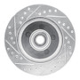 R1 1987-1990 Dodge Dakota RWD Front Right Drilled & Slotted Silver Brake Rotor
