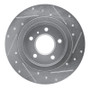 R1 06-11 Buick Lucerne Rear Left Drilled & Slotted Silver Brake Rotor