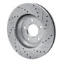 R1 06-16 Buick Lucerne Front Left Drilled & Slotted Silver Brake Rotor