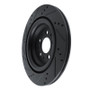 R1 2017-2025 Tesla Model 3 Rear Right Drilled & Slotted Black Brake Rotor