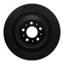 R1 2017-2025 Tesla Model 3 Rear Right Drilled & Slotted Black Brake Rotor