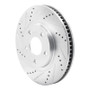 R1 97-05 Buick Park Avenue Front Left Drilled & Slotted Silver Brake Rotor