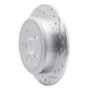 R1 07-12 Dodge Nitro Rear Left Drilled & Slotted Silver Brake Rotor