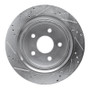 R1 02-24 Chrysler ASPEN Rear Right Drilled & Slotted Silver Brake Rotor