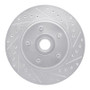 R1 76-81 Chrysler Newport Front Right Drilled & Slotted Silver Brake Rotor