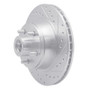 R1 76-81 Chrysler Newport Front Right Drilled & Slotted Silver Brake Rotor