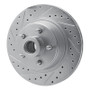 R1 76-81 Chrysler Newport Front Left Drilled & Slotted Silver Brake Rotor