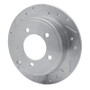 R1 07-17 Chrysler 200 Rear Left Drilled & Slotted Silver Brake Rotor