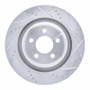 R1 05-23 Chrysler 300 Rear Right Drilled & Slotted Silver Brake Rotor