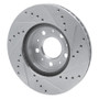 R1 95-04 Volvo S70 Front Left Drilled & Slotted Silver Brake Rotor