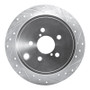 R1 08-15 Subaru WRX Rear Right Drilled & Slotted Silver Brake Rotor