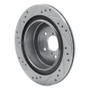 R1 05-09 Subaru Impreza Rear Right Drilled & Slotted Silver Brake Rotor