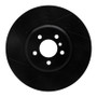 R1 2009-2017 BMW 550I GT xDrive Left Front Drilled & Slotted Black Brake Rotor