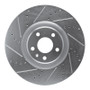R1 2012-2018 Audi A6 Quattro Front Left Drilled & Slotted Silver Brake Rotor