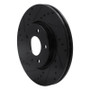 R1 2011-2025 Buick Encore GX Front Left Drilled & Slotted Black Brake Rotor