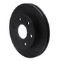 R1 2022-2025 Lexus LX600 Rear Right Drilled & Slotted Black Brake Rotor