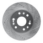 R1 05-19 Chevrolet Silverado 1500 Front Right Drilled & Slotted Silver Brake Rotor