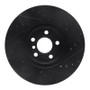 R1 15-25 BMW X2 Front Left Drilled & Slotted Black Brake Rotor