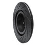 R1 11-18 BMW X3 Rear Right Drilled & Slotted Black Brake Rotor