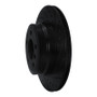 R1 07-19 BMW X5 Rear Right Drilled & Slotted Black Brake Rotor