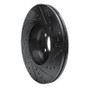 R1 12-18 BMW 228I Front Left Drilled & Slotted Black Brake Rotor