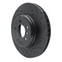 R1 11-16 BMW Z4 Front Right Drilled & Slotted Black Brake Rotor