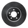 R1 11-16 BMW Z4 Front Left Drilled & Slotted Black Brake Rotor
