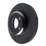 R1 09-16 BMW Z4 Front Right Drilled & Slotted Black Brake Rotor