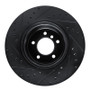 R1 09-16 BMW Z4 Front Right Drilled & Slotted Black Brake Rotor