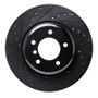 R1 09-16 BMW Z4 Front Left Drilled & Slotted Black Brake Rotor